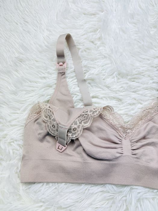 Biustonosz ciążowy miękki do karmienia L 40 beżowy Lindex