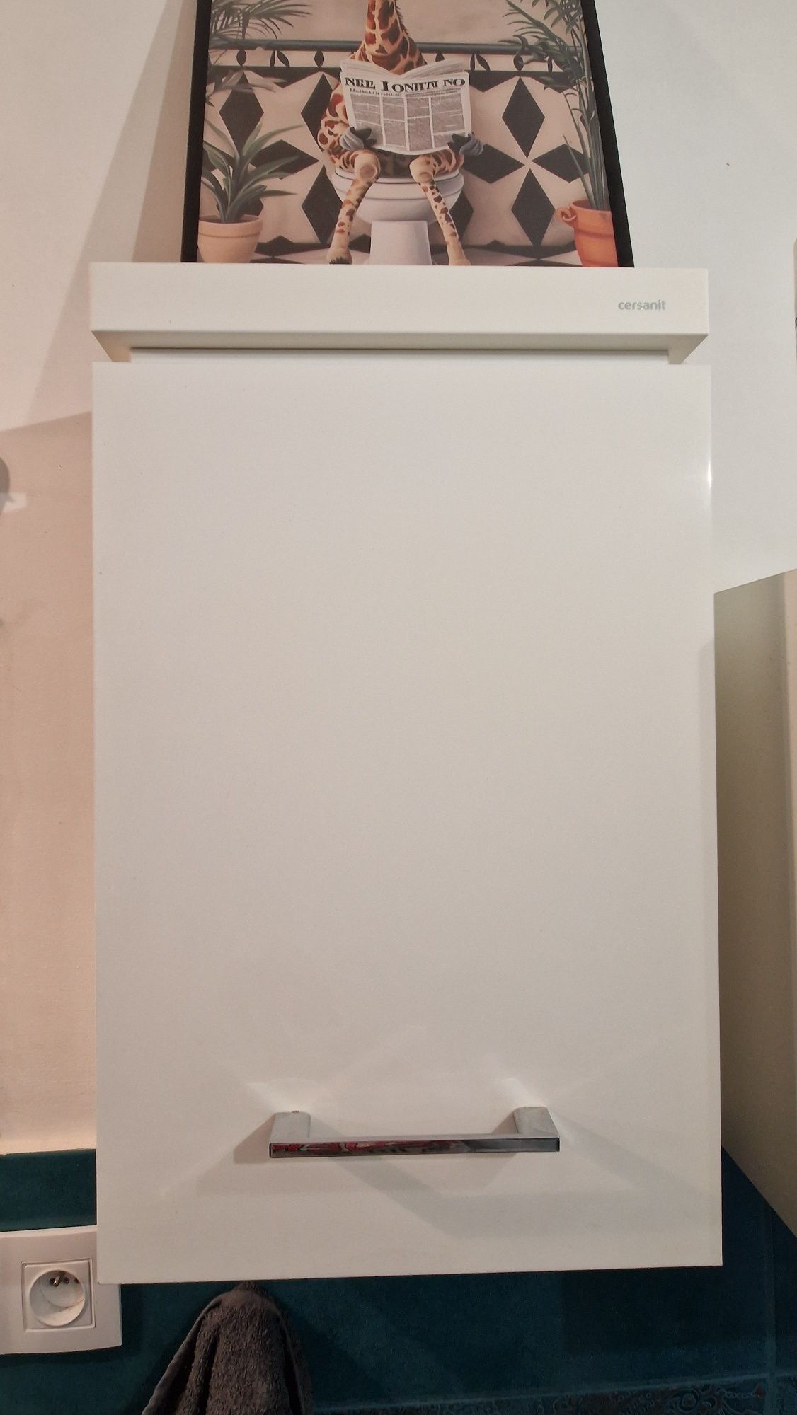 Biała Szafka łazienkowa wisząca Cersanit