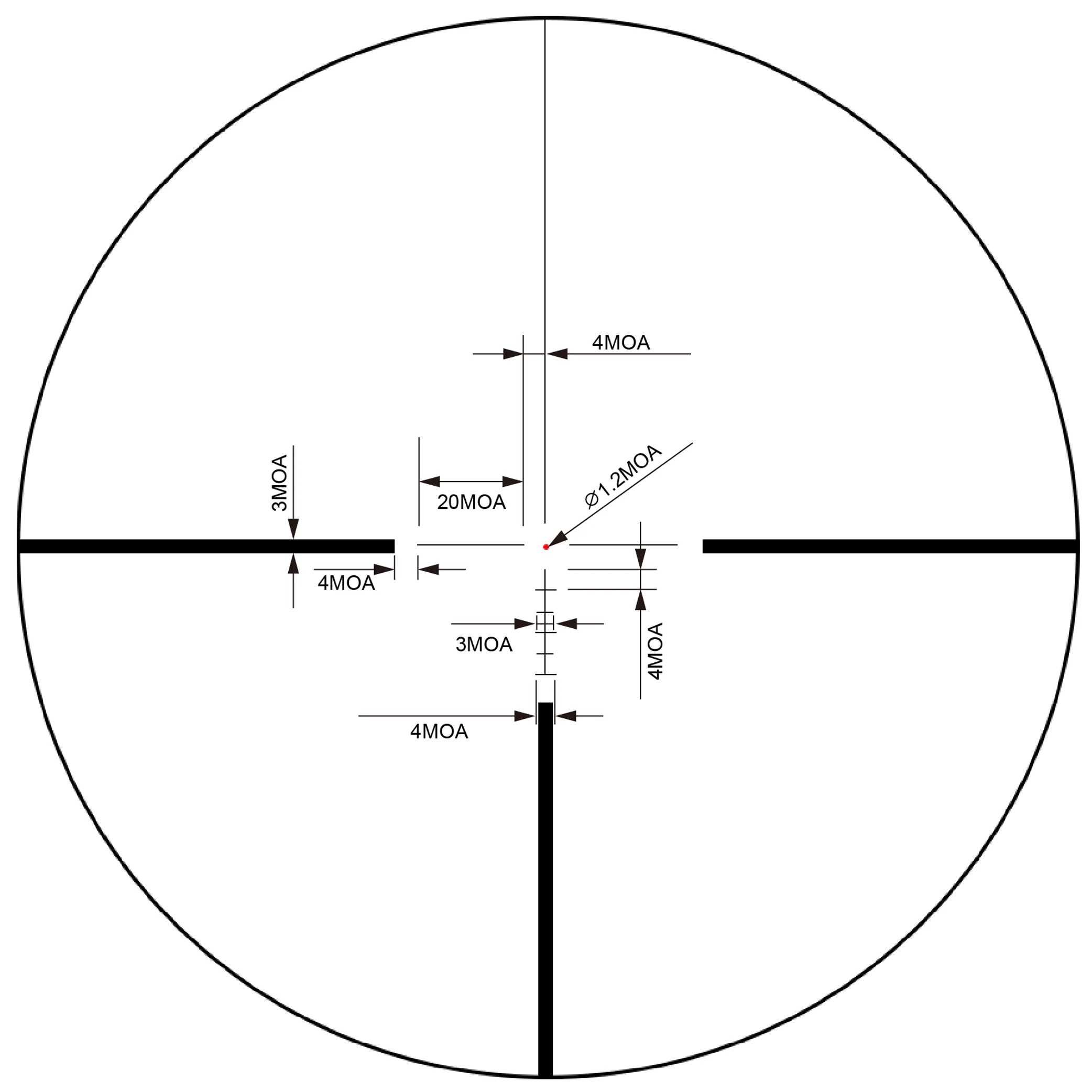 Оптичний приціл Red Win Optics TOWA 1.2-6×24IR АК-74 AR-15 M4 AR-10