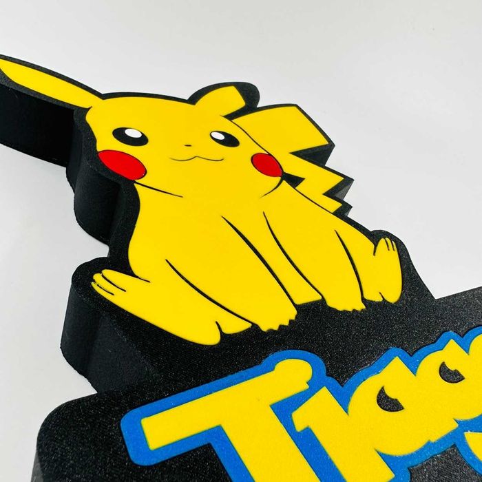 Candeeiro da Pikachu com Nome Personalizado