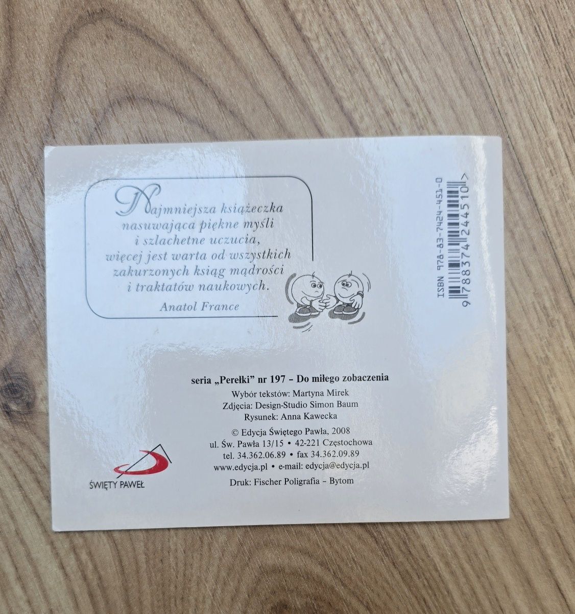 mała książeczka z cytatami "Do Miłego Zobaczenia"