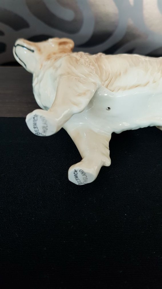 Golden retriver figurka pies z porcelany Beswick 21 cm