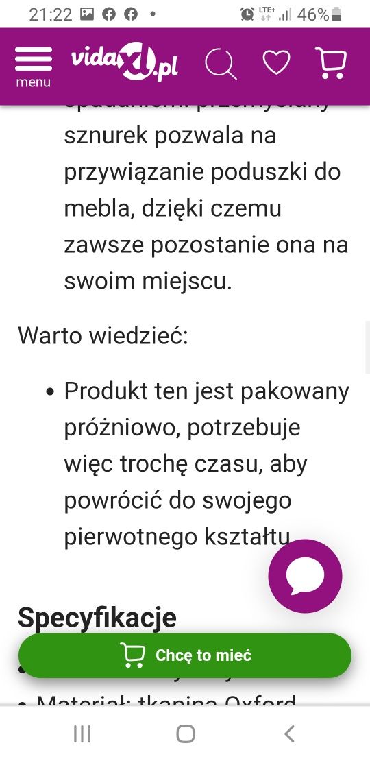 Poduszka na ławkę ogrodowa  huśtawke