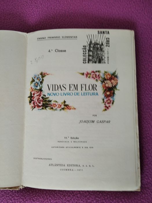 Livro antigo 4 classe