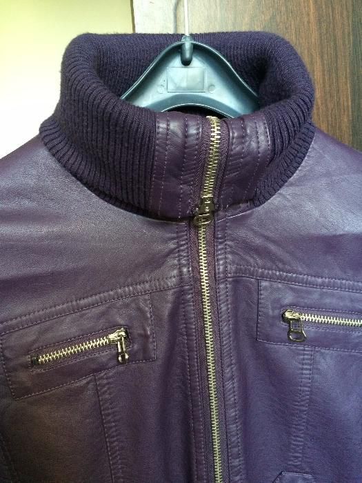 Kurtka damska pilotka S XS fioletowa ramoneska H&M