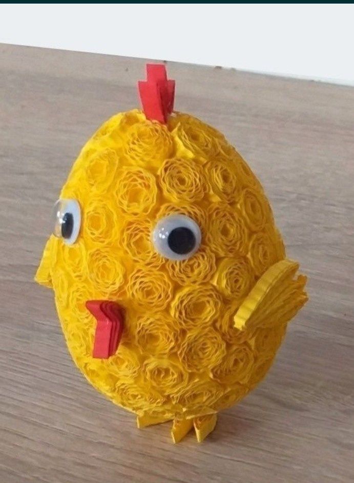 Kurczak pisanka wielkanocna RĘKODZIEŁO Quilling