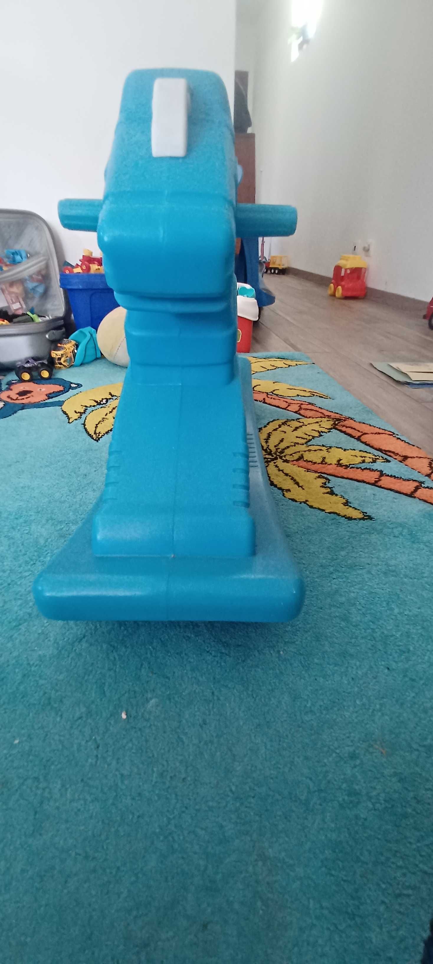Cavalinho baloiço plastico da chicco azul