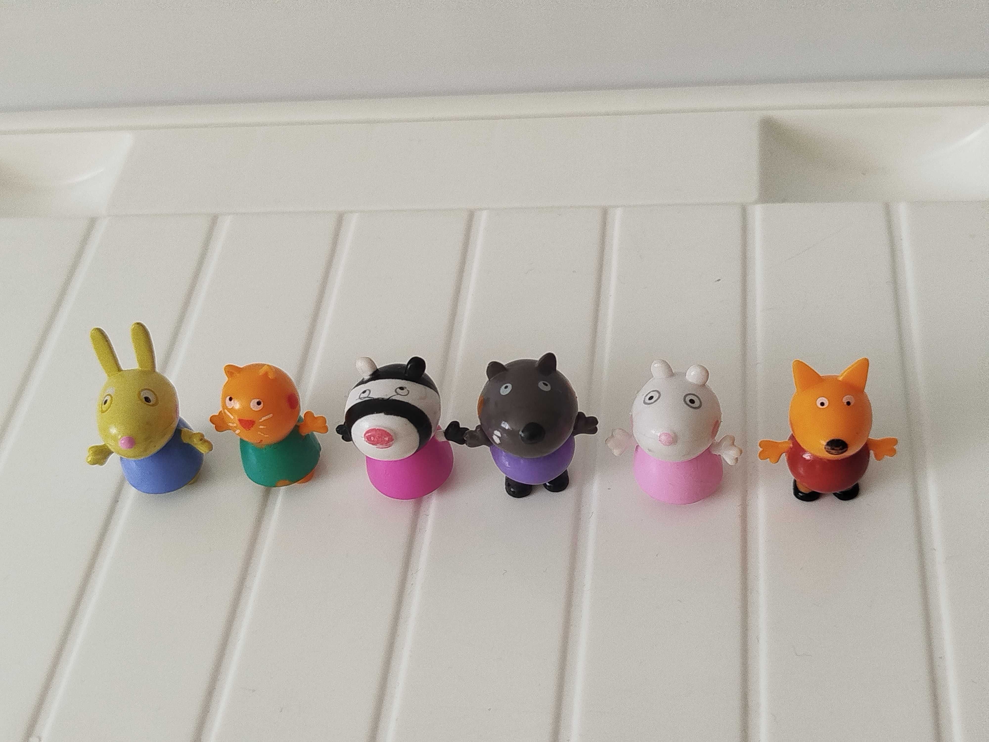 Świnka Peppa - figurki, Owca, Pies, Królik, Zebra, Kotek oraz Lis