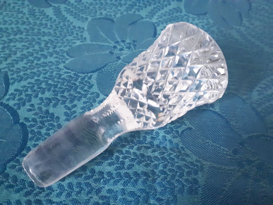 piękny duży korek kryształowy do karafki