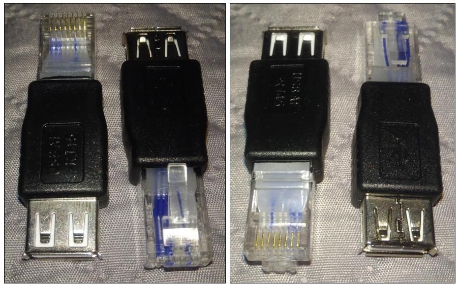 Adaptador Ethernet Router Plug Soquete USB Fêmea / RJ45 Macho