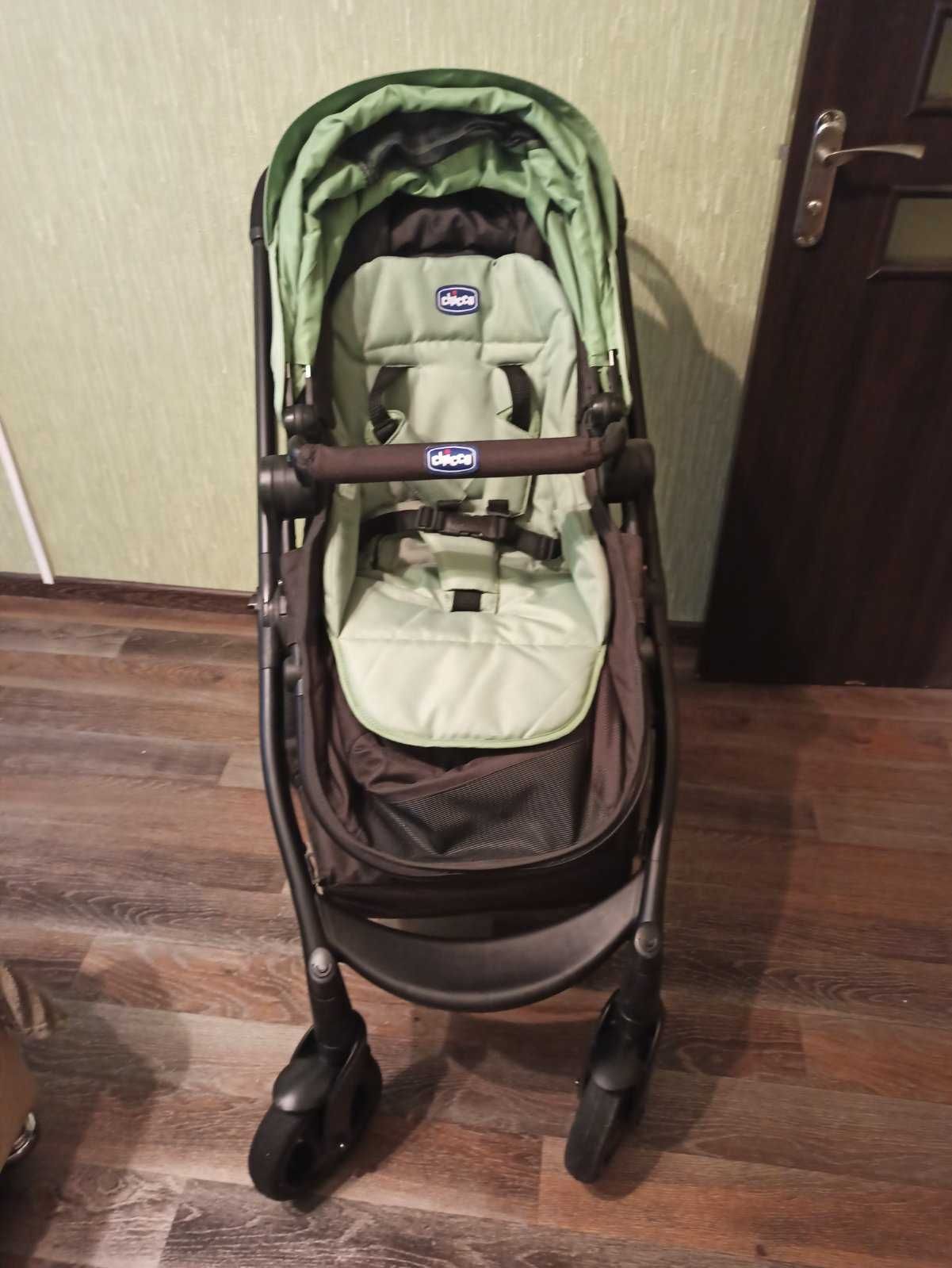 коляска Chicco Urban Plus 2 in 1 (СОСТОЯНИЕ ОТЛИЧНОЕ)+текстиль