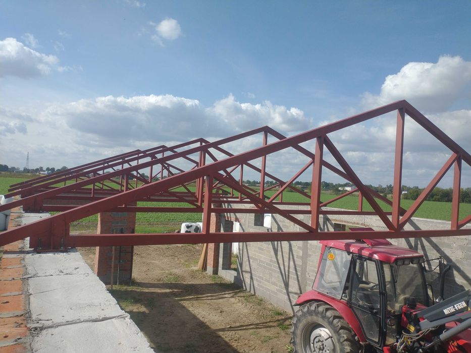 Bindry dachowe stalowe konstrukcji wiata garaż
