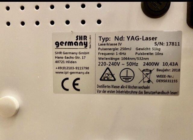 Laser do usuwania Tatuaży i makijaż permanent Q-Switched Nd: YAG LASER