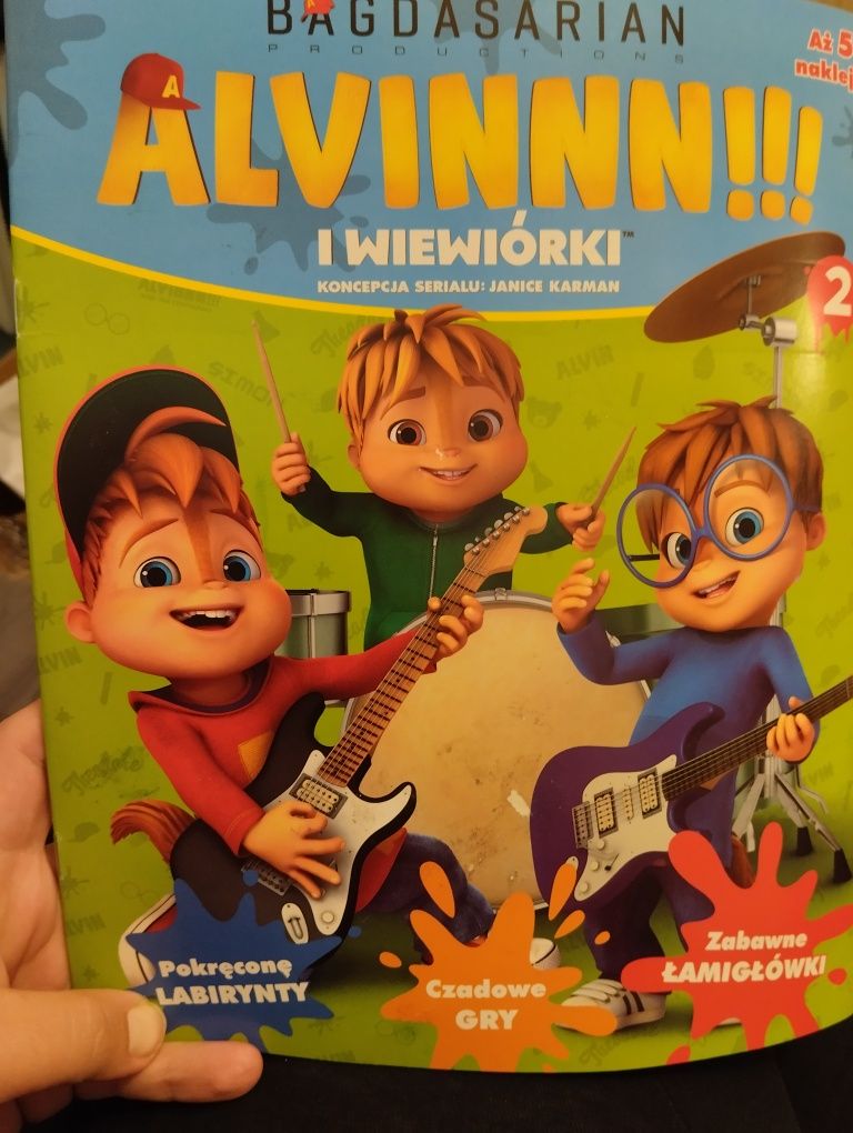 Alvin i Wiewiórki książeczki z zadaniami i naklejkami