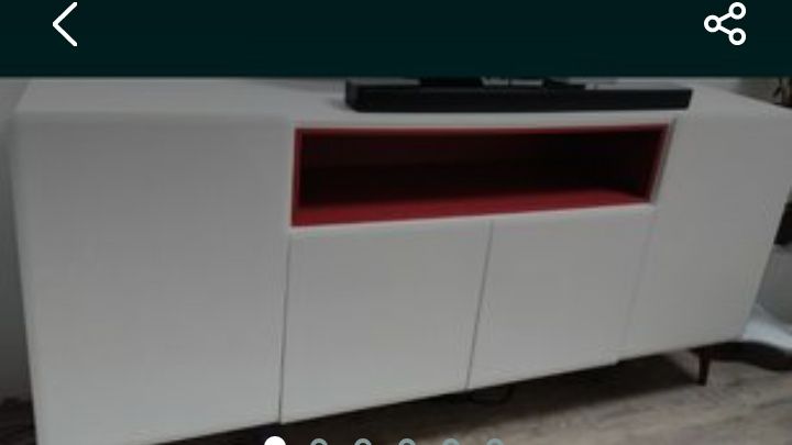 Szafka RTV regał biały szafa słupek meble RTV