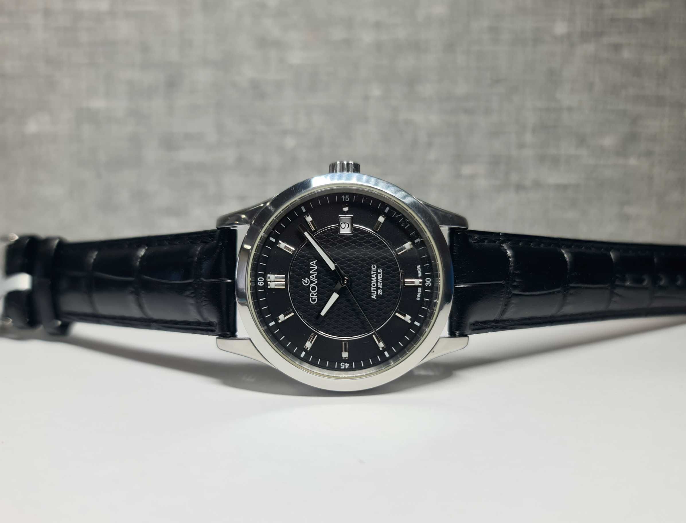 Чоловічий годинник Grovana 1208.2 Automatic Sapphire 39 mm Swiss