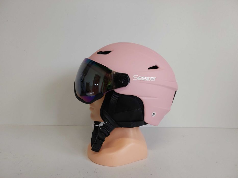 Kask narciarski z szybką regulowany M 55-58 cm