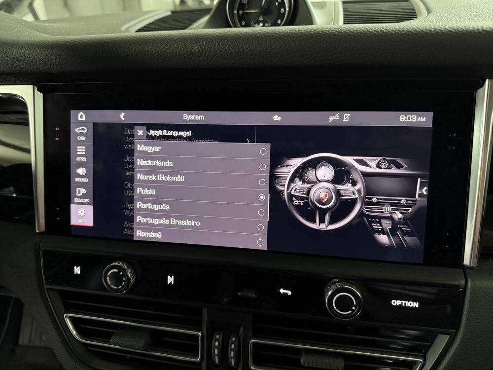 Lampy porsche Macan Konwersja USA - EU Polskie menu kodowanie Mapa