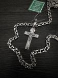 Серебряная цепочка и крестик 925 пробы