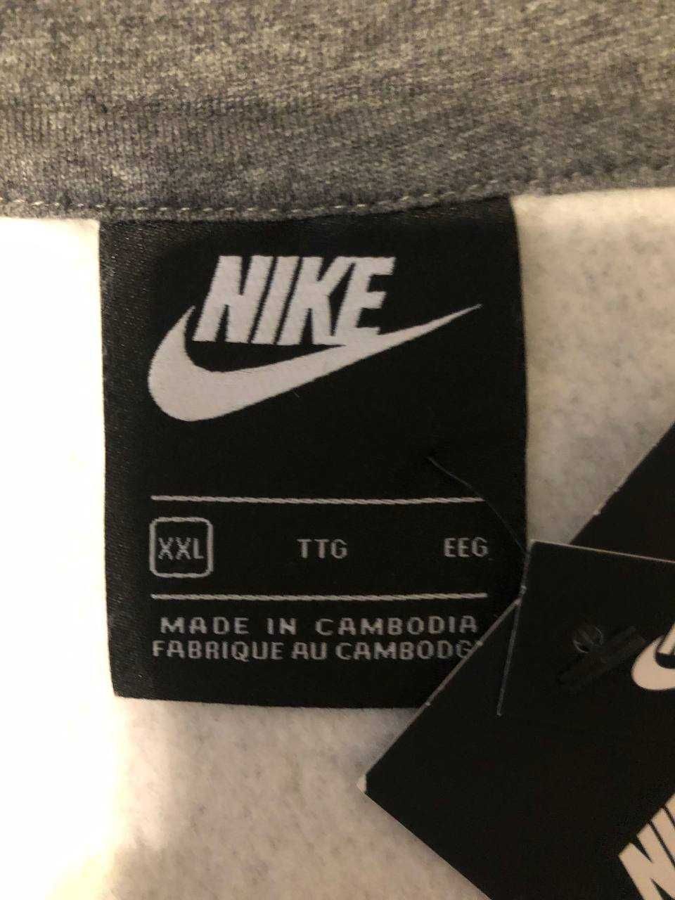 Нова Кофта (Худі) Nike на Блискавці з Капюшоном та Двома Кишенями ХХL