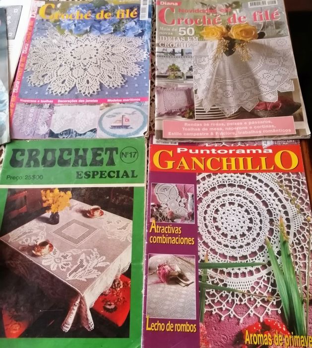 Barras em crochet,almofadas, xaile,colcha