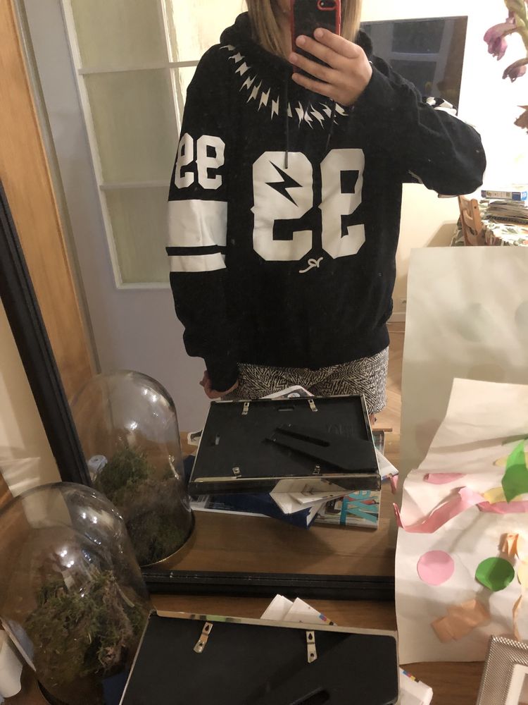 Bluza z kapturem błyskawica XL