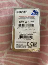 Лінза Biofinity +1.00