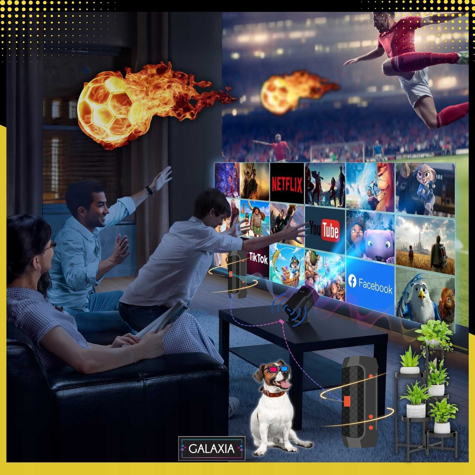 Projektor Rzutnik Mini Przenośny Android Led Wifi FULL HD Smart TV