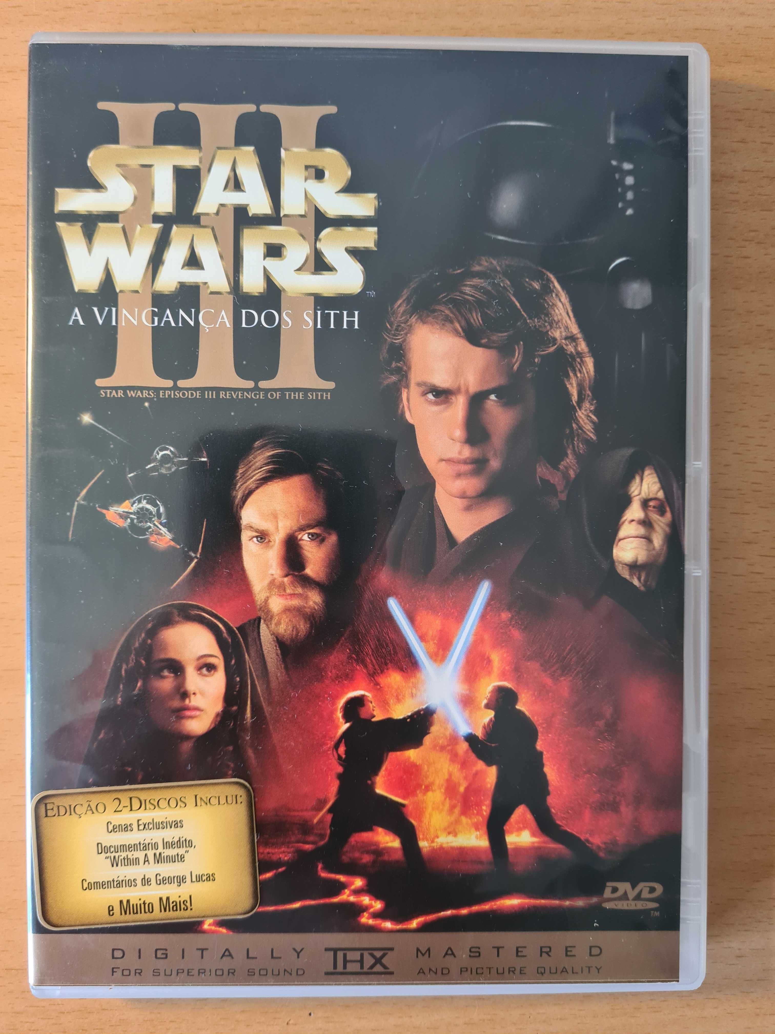 Filme em DVD de ficção científica "Star Wars III: A Vingança dos Sith"