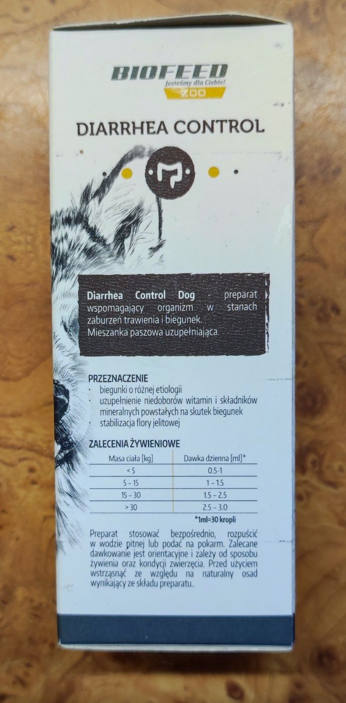 Krople przeciwbiegunkowe dla psów Biofeed 'Euphoria'.