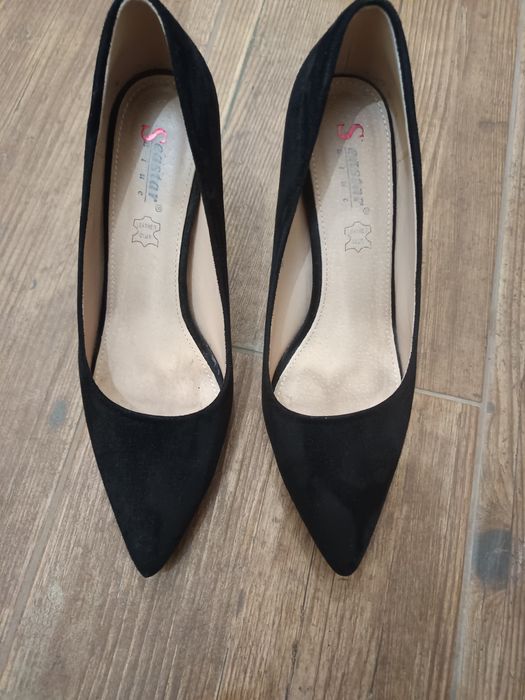 Buty czarne zamszowe