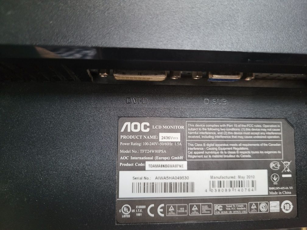aoc lcd monitor 2436