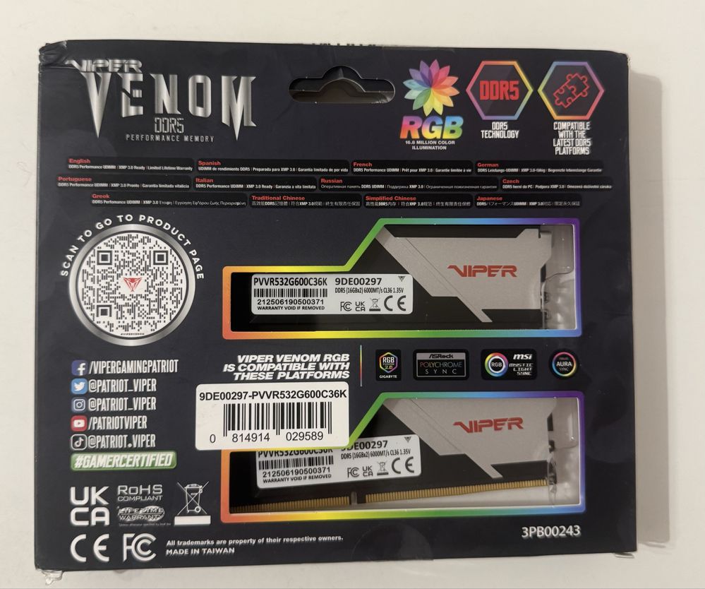 Viper Venom DDR5 32GB 2X16GB