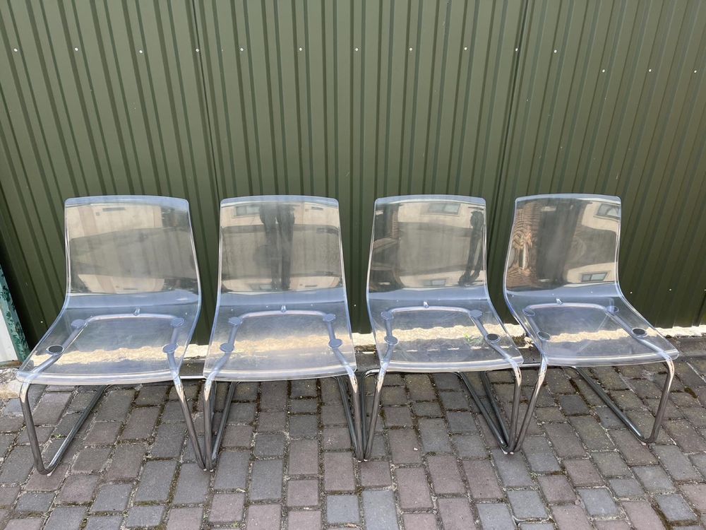 IKEA обеденный стул TOBIAS прозрачный