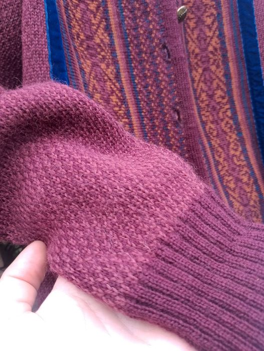 Sweter kardigan Vintage wełna 100%