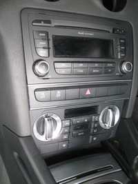 audi a3 8p lift radio kosz 2 din panel klimy guziki