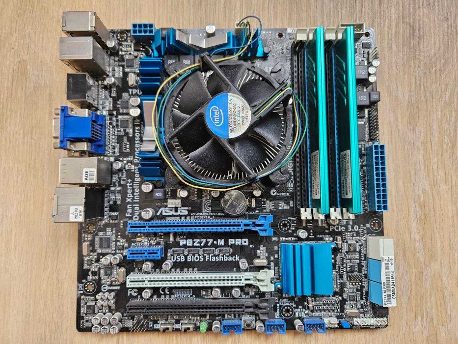 Материнська плата Asus P8Z77-M PRO + M.2 + Intel i5-3350P + 8Gb RAM