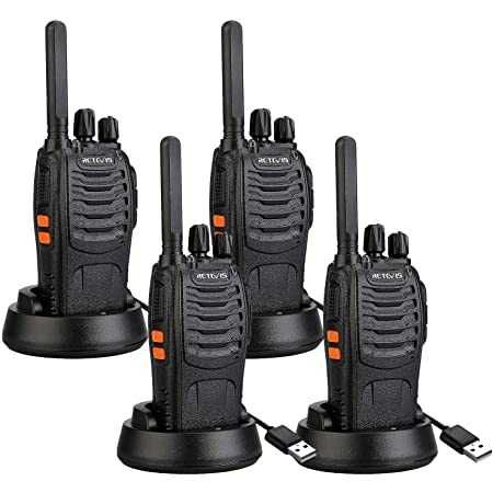 Walkie Talkies - Pack 4 x Rádios + Acessórios - NOVOS