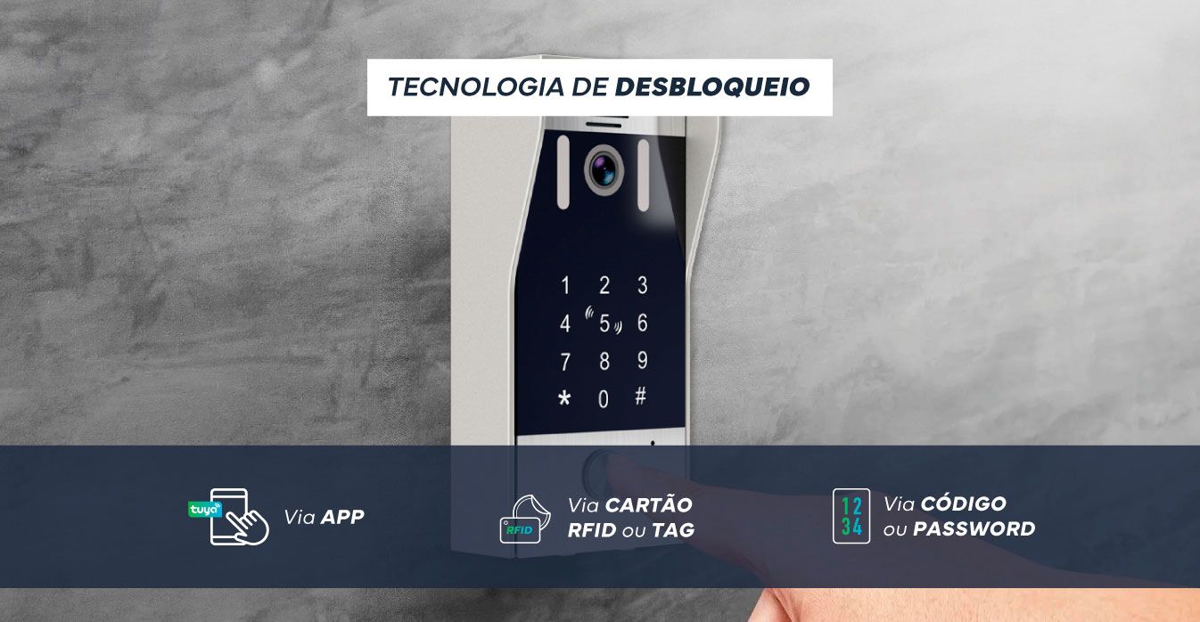 Vídeo Porteiro PRO S403 - VP293 - 2 Fios - Tuya Smart