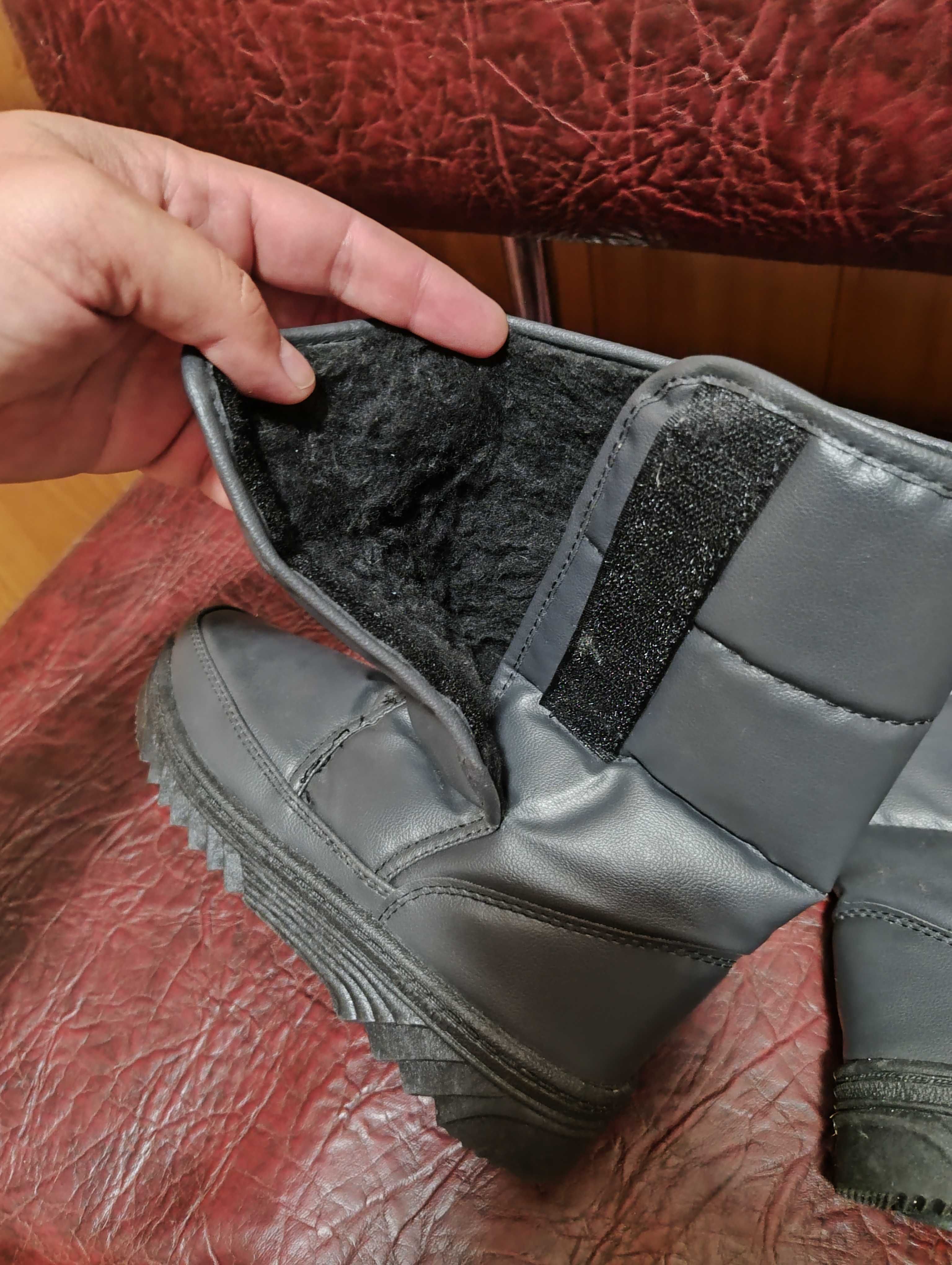 Зимние сапоги на липучке