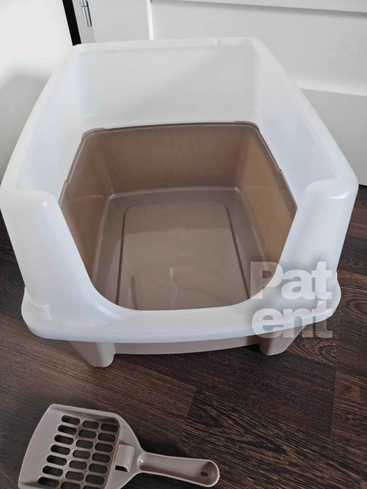 Kuweta dla kota duża otwarta z łopatką pojemna kot dom