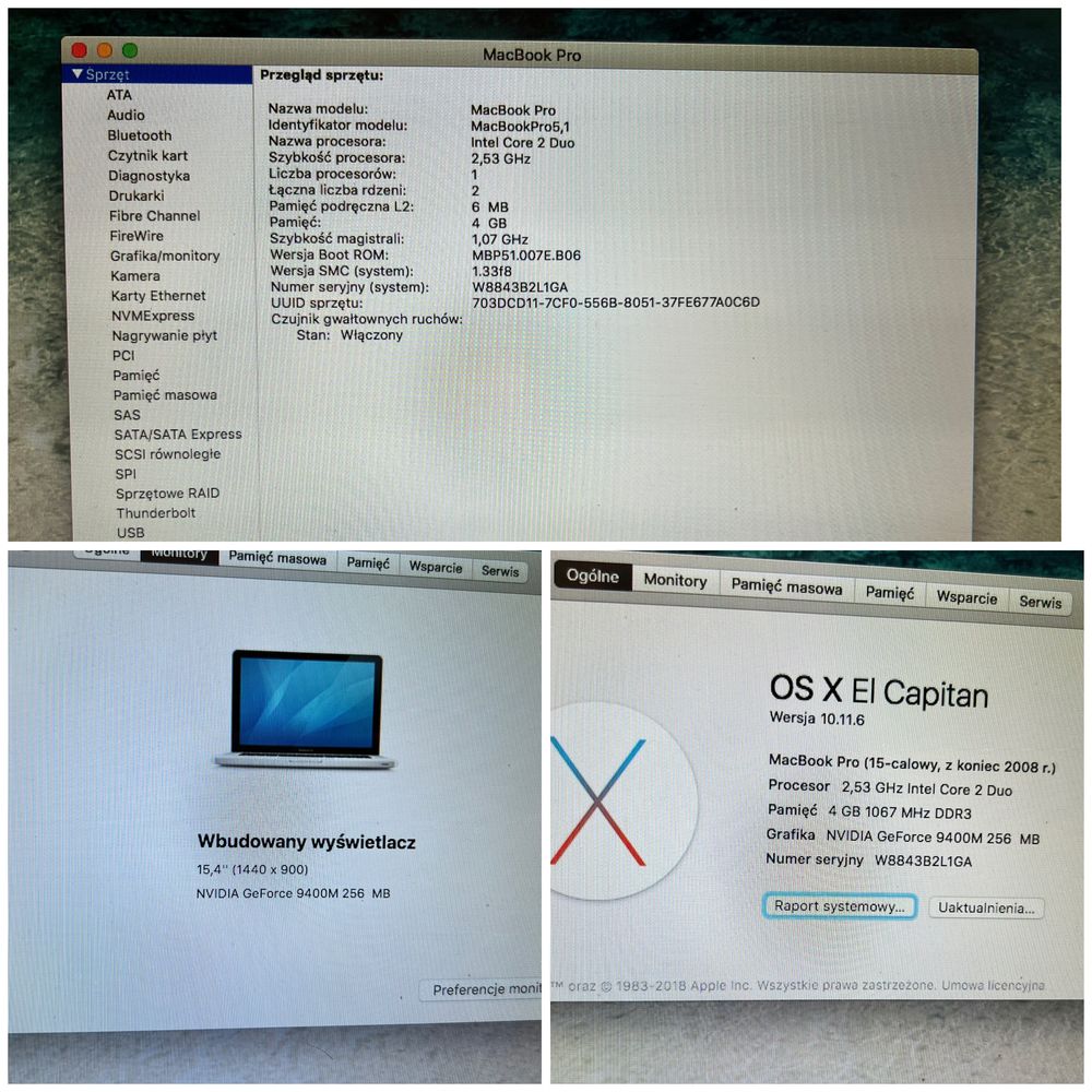 MacBook Pro 15” 4gb