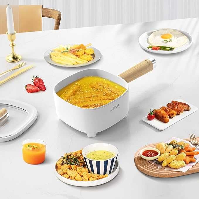 Audecook Elektryczny hot pot z parowarem 2l/20cm patelnia elektryczna