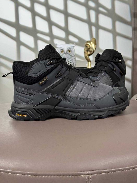 !ХУТРО! Salomon X Ultra 4 Mid (Gore-Tex) Grey/Black 41 42 43 44 45 46