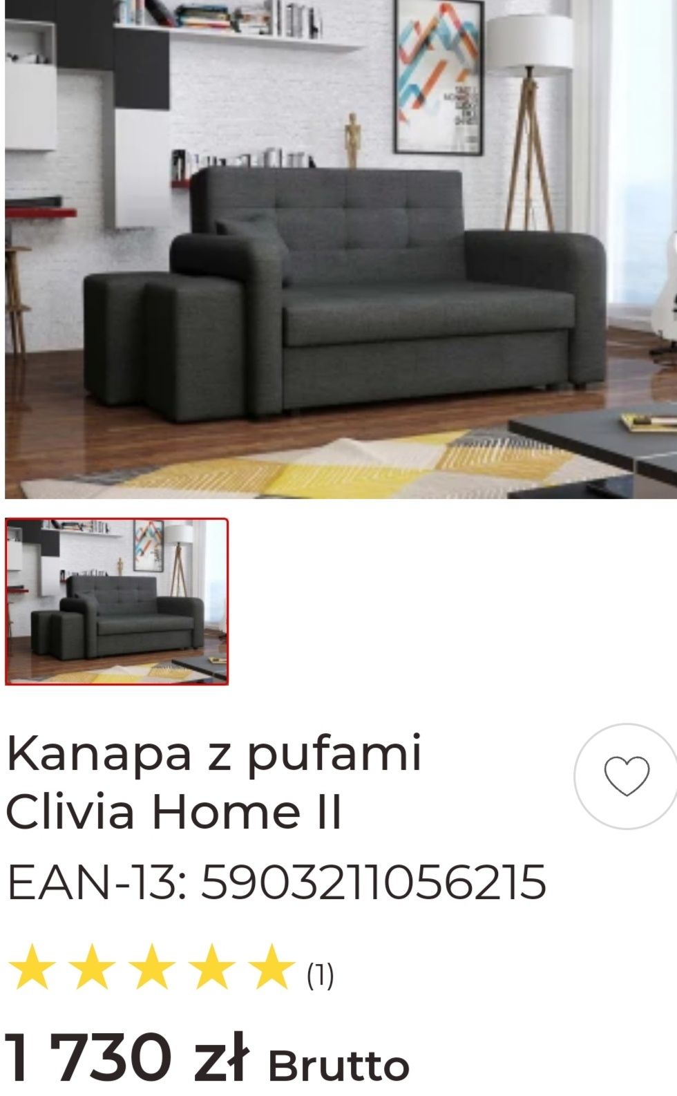 Sofa z pufami Clivia home II wrzosowa stan idealny. 2 poduszki