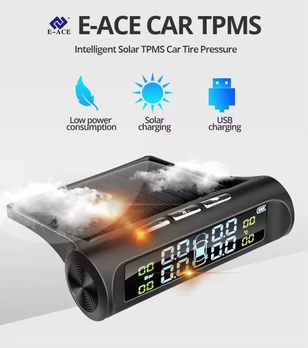 Система TPMS контроля давления температуры шин с внешними датчиками