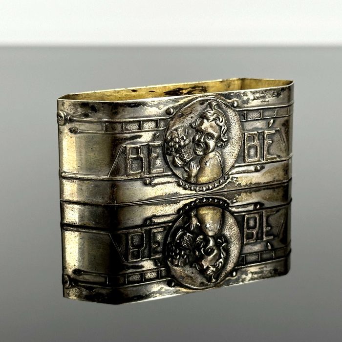 Srebro - Srebrny serwetnik Art Deco oryginał z ok. 1910 rok