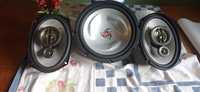 Colunas + amplificador Kenwood  500w