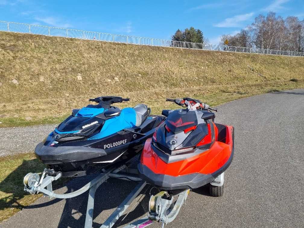 przyczepa na 2 skutery wodne JET LADER hamulec najazdowy ocynkowana