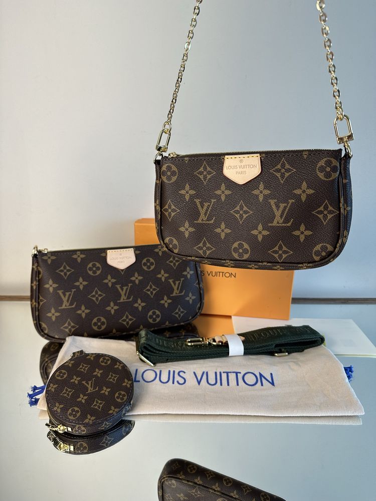 Skórzana torebka Louis Vuitton Multi Pochette skóra 3w1 skóra Luks